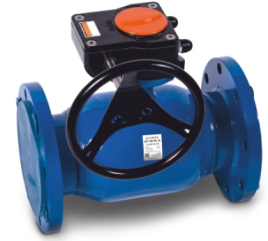 Кран шаровой фланцевый DN200 PN16 регулирующий с редуктором Q-800 (68320200), Temper