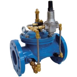 Клапан регулирующий "после себя" тип С101 DN50 PN25 в сборе с пилотным контуром (149B001175), Danfoss