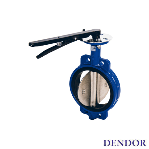 Затвор дисковый поворотный 017W DN80 PN16 диск чугун никелир., Dendor фото 1