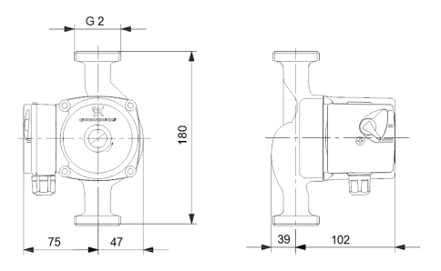 Насос циркуляционный UPS 32-40 (96281389), Grundfos фото 2