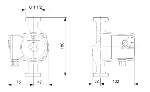 Насос циркуляционный UPS 25-40 (96281375), Grundfos фото 2