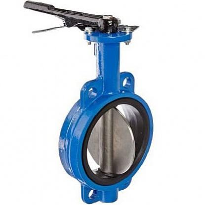 Затвор дисковый поворотный 015W DN80 PN16 корпус и диск сталь, Dendor фото 1