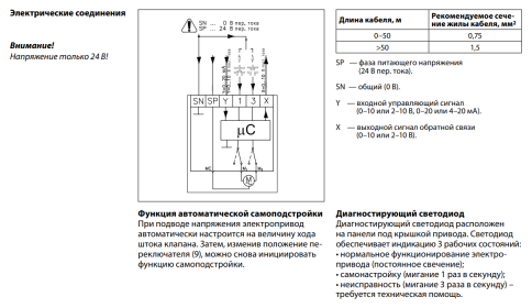 Электропривод AME 23 SU 24VAC 15s/mm 10mm 450N (082G3042), Danfoss фото 3